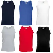 Classic Blank Plain Basic Mens Cotton Tank Top Singlet
