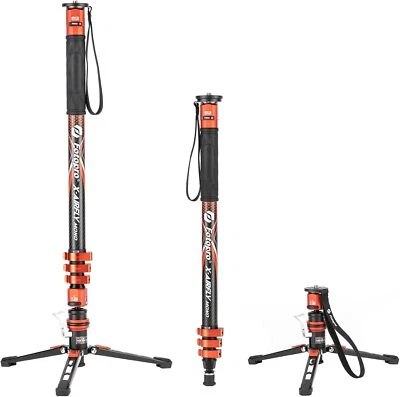 Fotopro X-Airfly Monopod with Feet 73'' Carbon Fiber 3-in-1 Travel Monopod