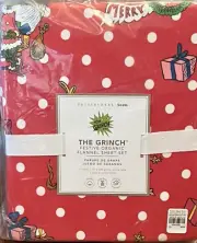 Pottery Barn Teen Seuss The Grinch Festive Flannel XL Twin Sheet Set, Christmas