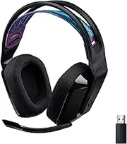 Logitech G G535 Lightspeed Wireless Gaming Headset - Lightweight on-Ear Headphones, flip to Mute mic, Stereo, Compatible with PC, PS4, PS5, USB Rechargeable - Black