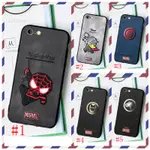 MARVEL IPHONE 4 4 S 5 5S 6 6S 7 8 PLUS SE 5C XR 印花外殼黑色軟手機殼可愛