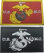FFILL 2 Pack US Marine Corps Flag Patch Army Force Flags Tactical Patch Pride Flag Patch for Clothes Hat Patch Team Military Patch