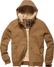 Vintage Industries Datton, textile jacket waterproof , color: Brown , size: S