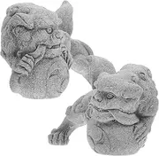 GANAZONO Garden Lion Statue Decor Fish Tank Decoration Micro-Landscape Lion Ornament Set