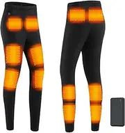 [IMYOGI] Cozy Women Heated Underwears, 3 Gear Temperature USB Battery Powered Electric Thermal Base Layer for Daily Life