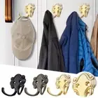 4Pcs Double Hook Wall Hooks Zinc Alloy Coat Rack Clothes Hanger Hook Home