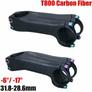 BALUGOE Cycling Carbon XC/AM MTB Road Bike Stem 6°/17° Tube 31.8mm Bicycle Stem