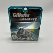 Gillette Mach3 Men's Razor Blade Refills 5 Count Cartridges