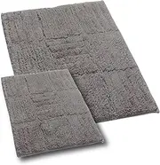 Castle Hill CH-BR-20X30&24X40-CRBRD-2PCS-STO 2-Piece Bath Rug Sets, 20 by 30-Inch/24 by 40-Inch, Stone