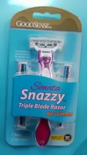 GoodSense Sonata Snazzy Triple Blade Razor For Women, 1 razor 5 Cartridges