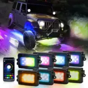 AUXBEAM RGB LED Rock Lights Timing Music 8 Pods Neon Lamps for Jeep Wrangler JK