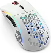 Model D Wireless Minus White Gaming Mouse - White Wireless Gaming Mouse - Wireless Mouse Gaming - Ultralight Mouse - White Ergonomic Mouse - Gaming Mouse Honeycomb - PC Accessories (Matte White Mouse)