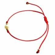 Handmade Red-String Friendship Adjustable Bracelet with Fresh Water Pearl