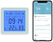 Indoor Digital Thermometer Hygrometer, Temperature Monitor Humidity Meter for Home Office Air Comfort Thermo Hygrometer, Easy to Read, Max/Min Records, LCD Display/538(Color:Zigbee)