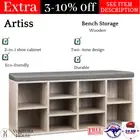 Wooden Bench Shoe Rack Storage Organiser w/10 Compartments Home Furniture-Artiss