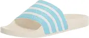 [adidas] Men's Adilette Slide Sandal, Bliss Blue/White/Off White, 10