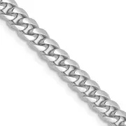 14K White Gold Wg 4.25mm Solid Miami Cuban Chain