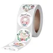 500pcs 1 inch Thank you Sticker Seal labels Kawaii Animal Reward Sticker for kids handmade Gift Decor Cute Stationery Sticker