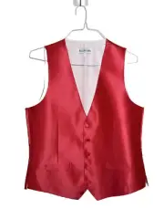 MEN'S M WATERMELON FORMAL TUXEDO VEST, TIE, HANKIE &CUMMERBUND SET WEDDING, PROM