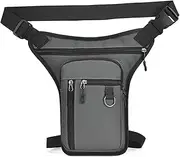 PEASL Motorcycle Drop Leg Side Bag Black Motorcycle Bag Hard Shell Outdoor Casual Waist Bag Motorbike Hip Bum Pack Waterproof Bag(C)