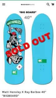 #Everybody Skates Matt Hensley/Ray Barbee 40" Limited Signed Skateboard Deck