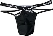[HAVBX] Mens Sexy V Cut Waistband G-string thongs underwear, Low Rise Sissy Panties Lingerie For Femboy
