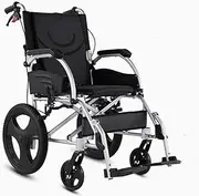wheelchairs Portable Folding Wheelchair, Lightweight Aluminum Transit Chair, Attendant-propelled With Handbrakes 12-inch Rear Wheels adult wheel chairs