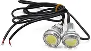 uxcell 2pcs 23mm White LED Daytime Running DRL Light Backup Lamp Bulb for Car