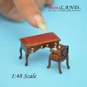 1:48 1/4" quarter scale Captain’s Desk + chair Quality office set Leather
