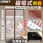 【COMET】金剛網加密防蚊防偷窺磁吸門簾-花海兔子(YJB013)