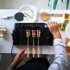 8pcs U Shaped Barbecue Skewer Telescopic BBQ Stick Barbecue Fork Hot Dog