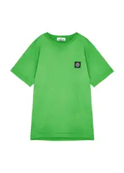 Stone Island Kids Logo Cotton T-shirt (10-12 Years) - Green - 10 Years 10 years