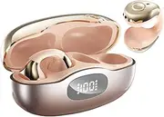 Wireless Earbuds with Ear Hooks, Lightweight Open-Ear Clip Design, ABS, Silicone Ergonomic Noise Cancelling, Comfortable Fit, Stylish Aesthetic, Perfect for Gym, Workouts, Outdoor, 2.2x2.8x1.6cm