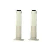 Bulletproof 140mm Mountain Bike Mushroom Grips with end plug White