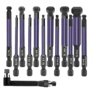 13Pcs End End Set 2/2.5/3/3.5/4/5/6/7/8/9/10/12mm Screw Driver Bit Set