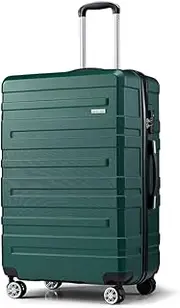 [ZUNI] 28" Luggage Suitcase, Hard Shell ABS Suitcase with Double Spinner Wheels, Rolling Luggage with T-SA Lock, Easy Carry on Luggage 28 Inch, Green