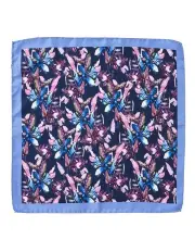 [Dom Bagnato] Astratto Silk Pochette in Navy