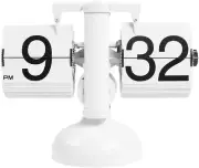 Mooas Flip Desk Clock – Classic Retro Design, AM/PM Display, Black or White