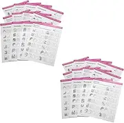 ARTSEWPLY 24sheets Nail Art Practice Book Manicure Training Tools for Beginners for Professionals Blank Cards for Creative Nail Designs for Personal Use