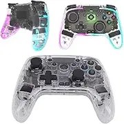 Bluetooth Game Controller for Switch, LITE, PC, IOS, Android, Steam, Programmable Remote Gamepad with RGB Light, Vibration, Motion Control