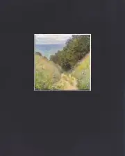 8X10" Matted Print Art Picture Claude Monet: Antibes, Road at La Cavee Pourville