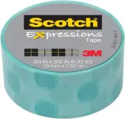Scotch Expressions 0.75"x300" Circles Tape Lot of 6 rolls Blue
