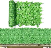 Artificial Ivy Privacy Fence Garden Fence Panels Artificial Grass Green Hedge Privacy Screen Creative Space Grass Wall Panels Artificial Plants for Garden, Home and Backyard (1 x 3M)