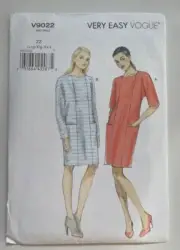 Vogue 9022 Very Easy Vogue Fitted Pullover Shift Dress Pattern Sz L-XL-XXL