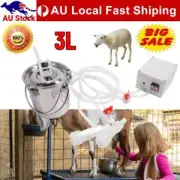 3L Electric Milking Machine Sheep Goat Cow Milk Bucket Tank Milker Vacuum Pump