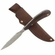 Outdoor Edge Dark Timber Caper Fixed Blade Knife Walnut Handle Sheath