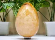 Large 120MM Golden Healer Quartz Stone Healing Crystal Egg