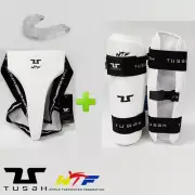 New! Tusah TKD Women's WTF Groin Cup Competition Sparring Gear Set w/ Mouthguard