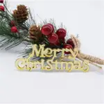 聖誕插牌 聖誕快樂字牌 英文字母牌 聖誕節 聖誕樹裝飾 花圈裝飾 MERRY CHRISTMAS聖誕樹裝飾品 聖誕掛飾