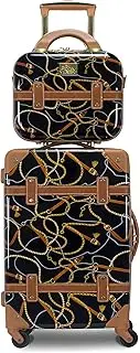 [Chariot] Regal Vintage Style 2-Piece Hardside Carry-on Retro Train Case Spinner Luggage Set